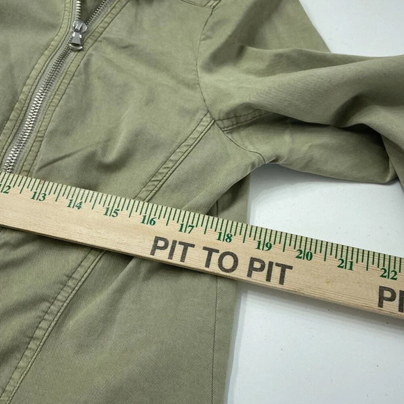 Chico’s Lyocell Jacket Womens Full Zip (1) 10 Green 1343 - Picture 7 of 8